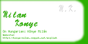 milan konye business card