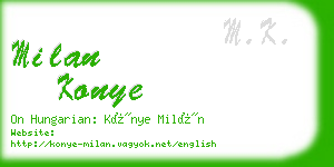 milan konye business card